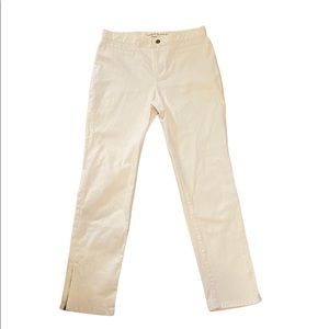 Ralph Lauren Jeans Company white skinny jeans with zip at ankles